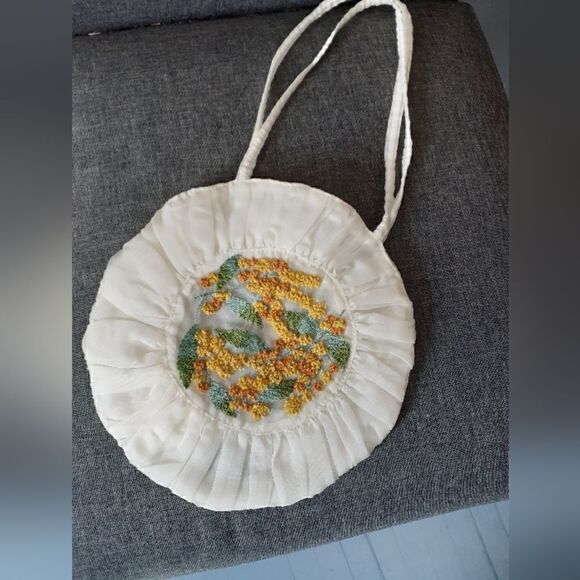 NWT Zara Embroidered Tulle Handbag - Picture 5 of 14